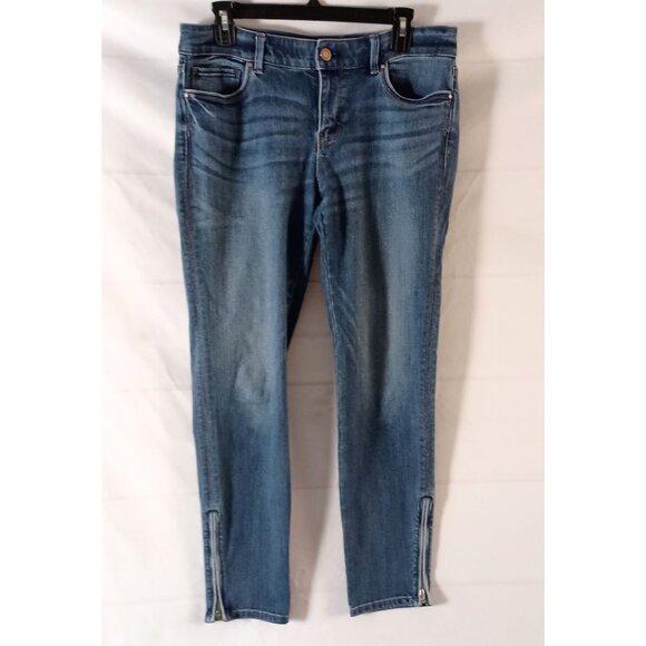 White House Black Market Denim - White House Black Market Skinny Ankle Jeans 6 Medium Wash Zip